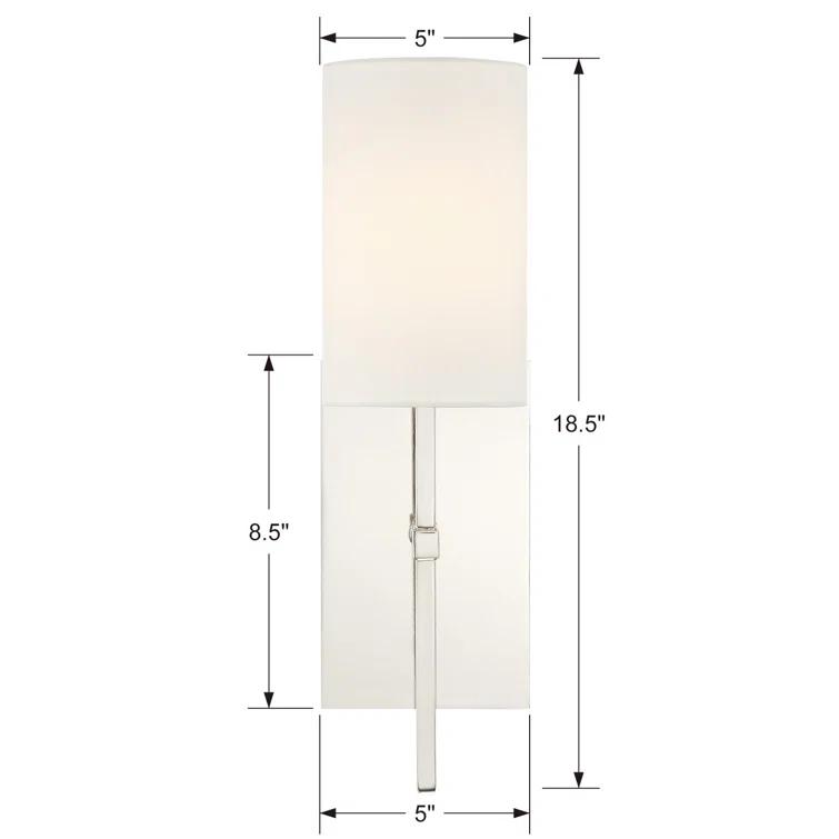 VER-241-PN-Crystorama Lighting-Veronica - One Light Wall Sconce-Polished Nickel Finish