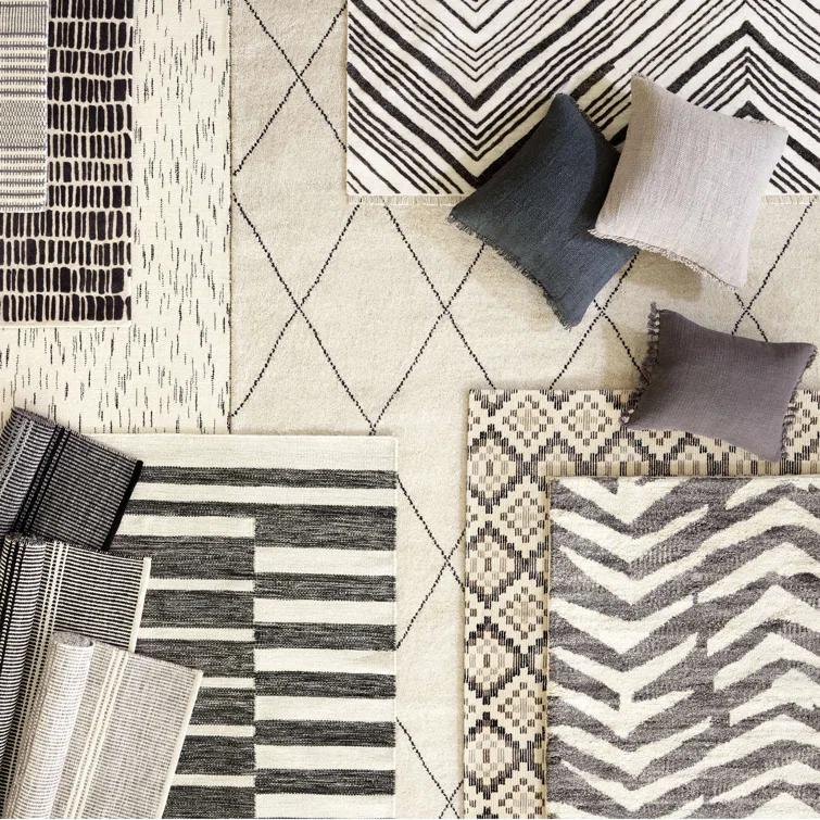 Diamond Cove Black Hand Tufted Wool Rug