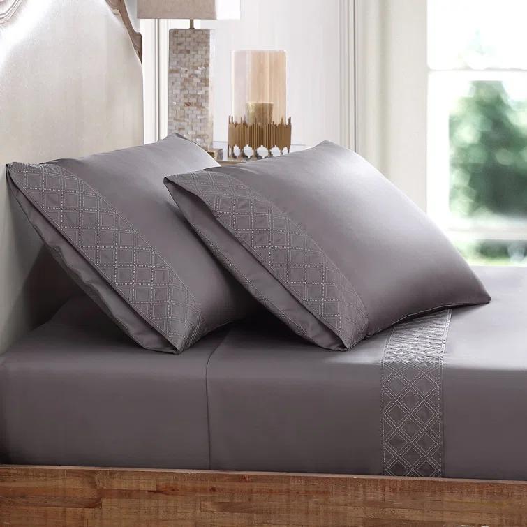 California King Charcoal Egyptian Cotton Sheet Set