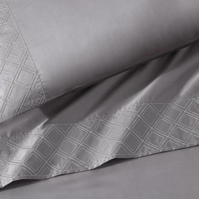 Queen Charcoal Egyptian Cotton Sheet Set