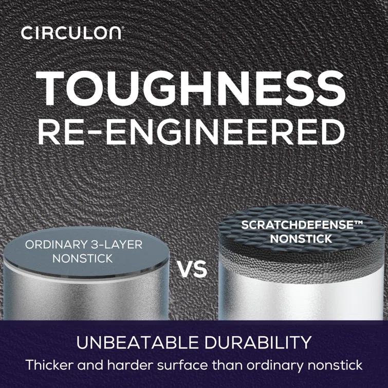 Circulon ScratchDefense with ScratchDefense Nonstick Induction Straining Sauce Pan with Lid & Reviews | Wayfair