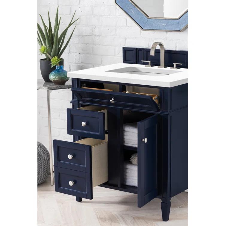 Victory Blue 30'' Freestanding Plywood Single Vanity