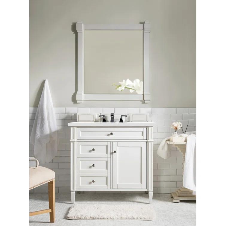 Bright White 36" Single Freestanding Bathroom Vanity