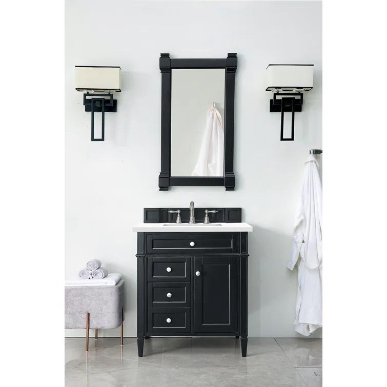 30 in. Single Vanity, Black Onyx with 3 cm Lime Delight Quartz Top