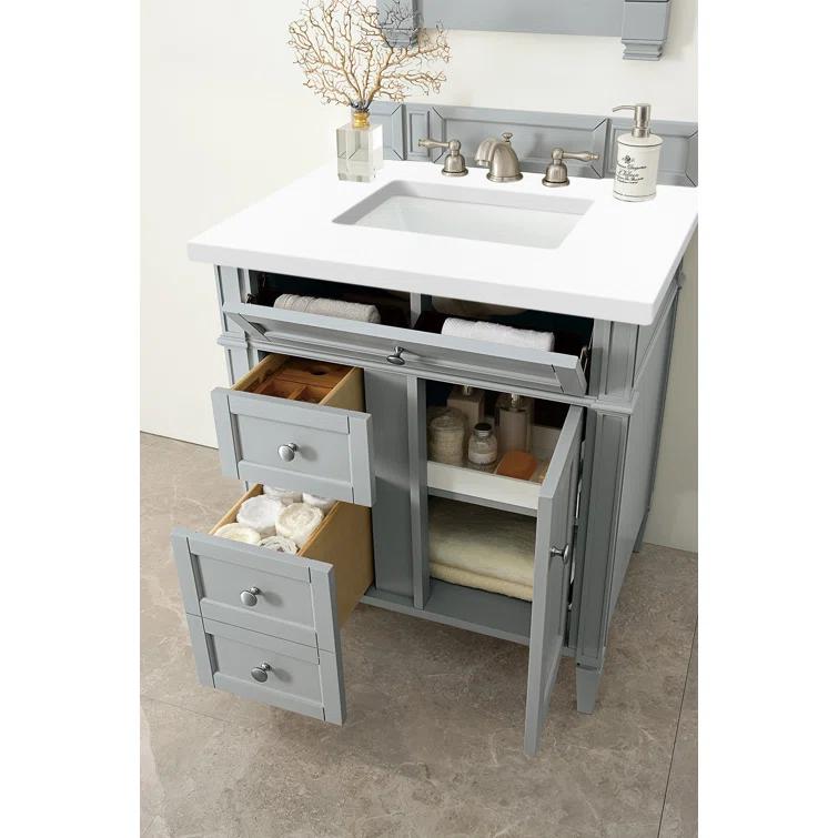 Urban Gray Plywood Single Vanity with Backsplash