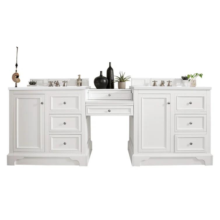 James Martin Vanities 825-V94-Du-Car De Soto 94" Free Standing Double Vanity Set - White