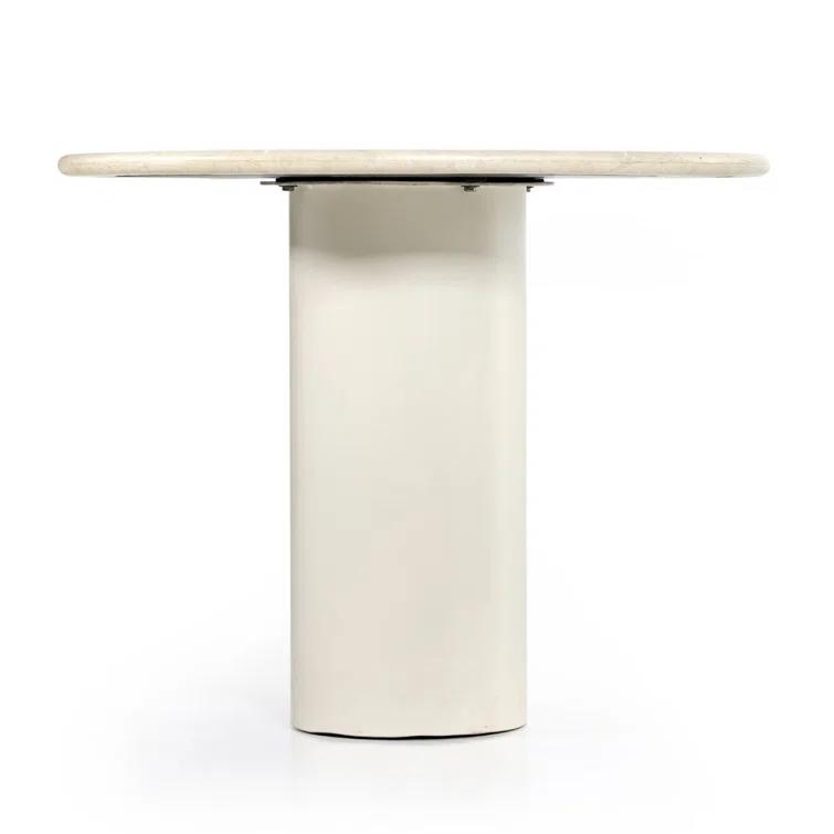 Belle Round Cream Marble Dining Table
