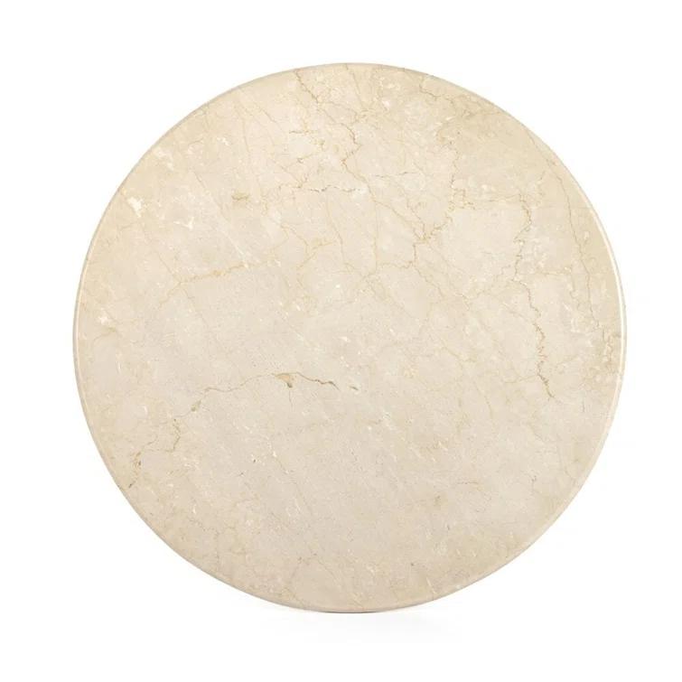 Belle Round Cream Marble Dining Table