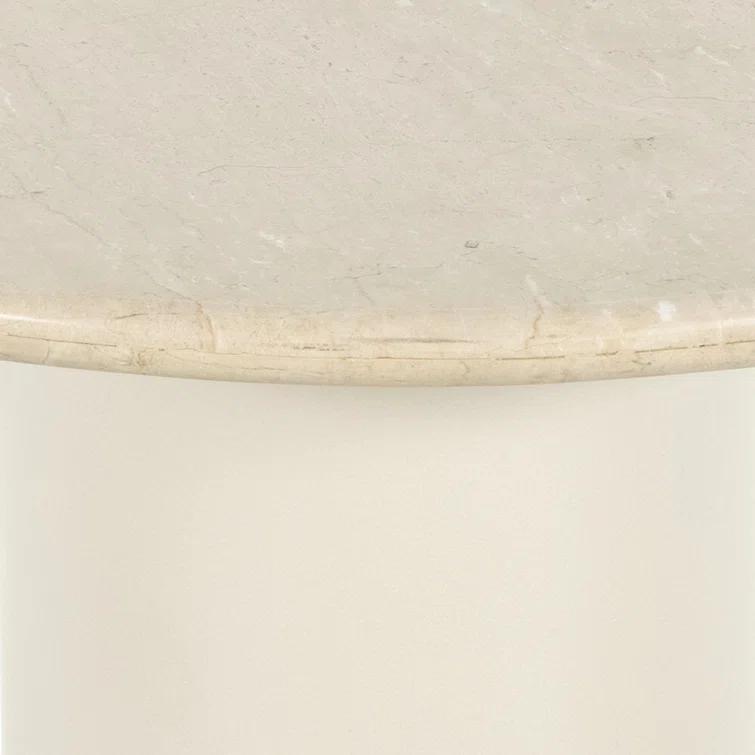 Belle Round Cream Marble Dining Table