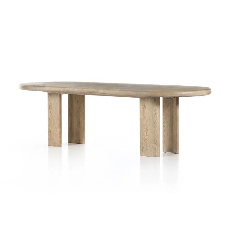 Jaylen Oval Extendable Light Brown Oak Dining Table