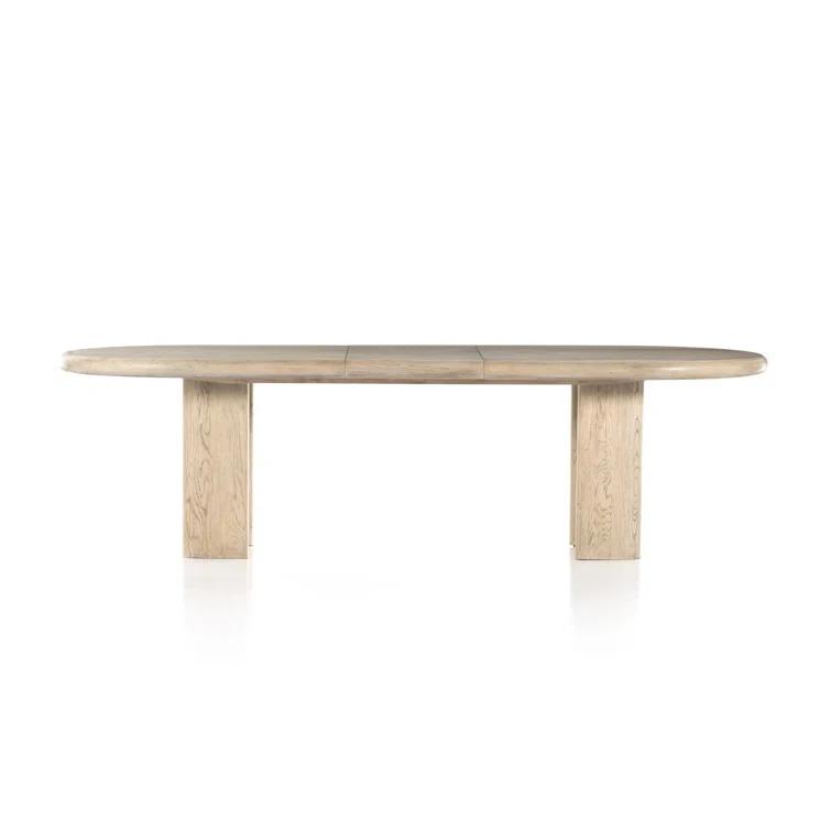 Jaylen Oval Extendable Light Brown Oak Dining Table