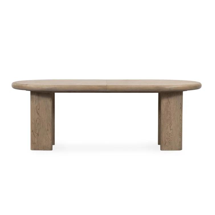 Jaylen Oval Extendable Light Brown Oak Dining Table