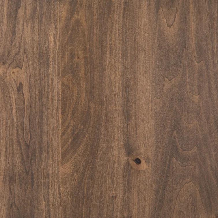 Auburn Poplar and Black Metal L-Shaped Executive Desk