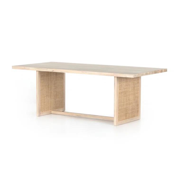Yvette Woven Rectangle Dining Table (84")