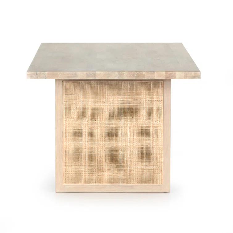 Yvette Woven Rectangle Dining Table (84")