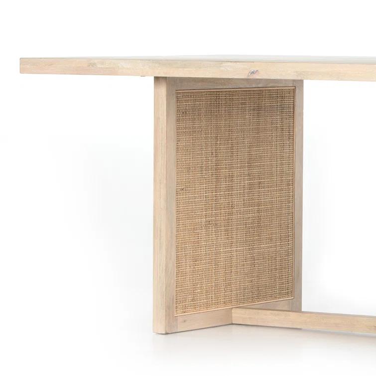 Yvette Woven Rectangle Dining Table (84")