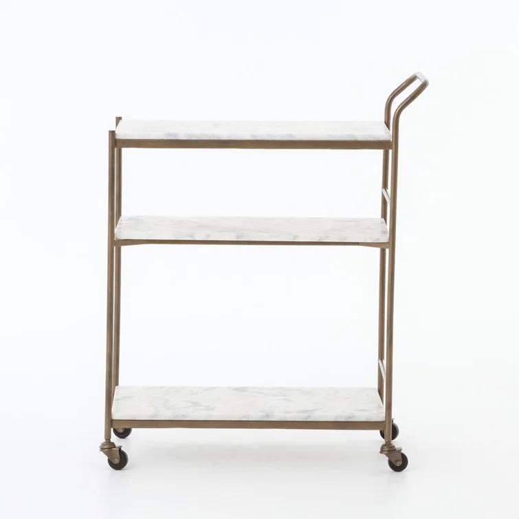 Evander Bar Cart - Antique Brass
