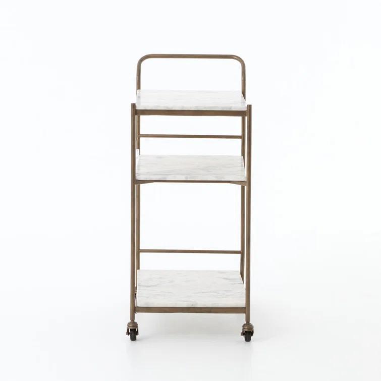 Evander Bar Cart - Antique Brass