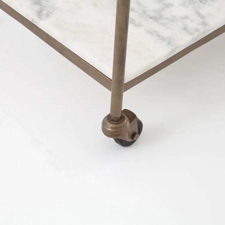 Evander Bar Cart - Antique Brass
