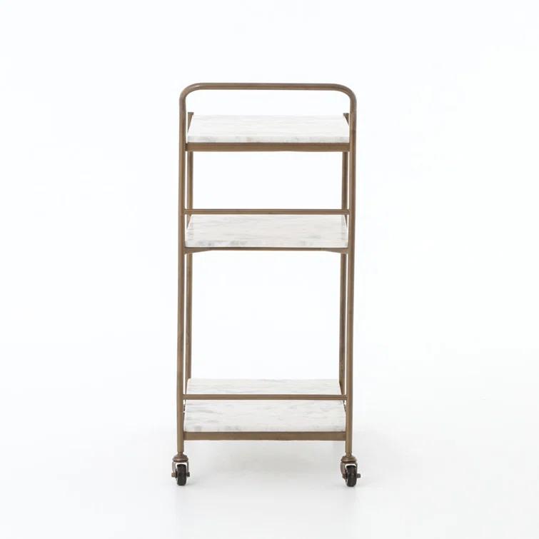 Evander Bar Cart - Antique Brass