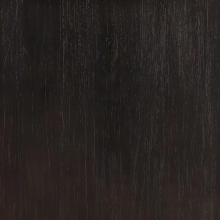 Clarita 65'' Black Mango and Natural Cane Home Office Desk