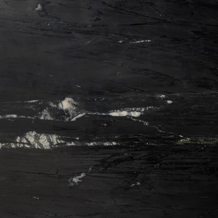 Black Mango Wood and Marble Counter Height Dining Table