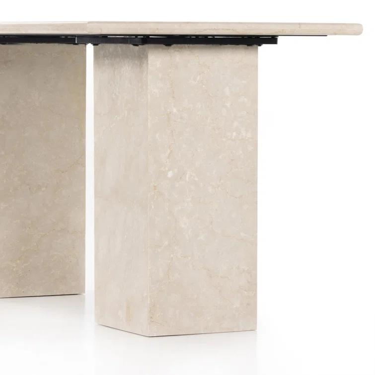 Leonel Desk - Cream Marble