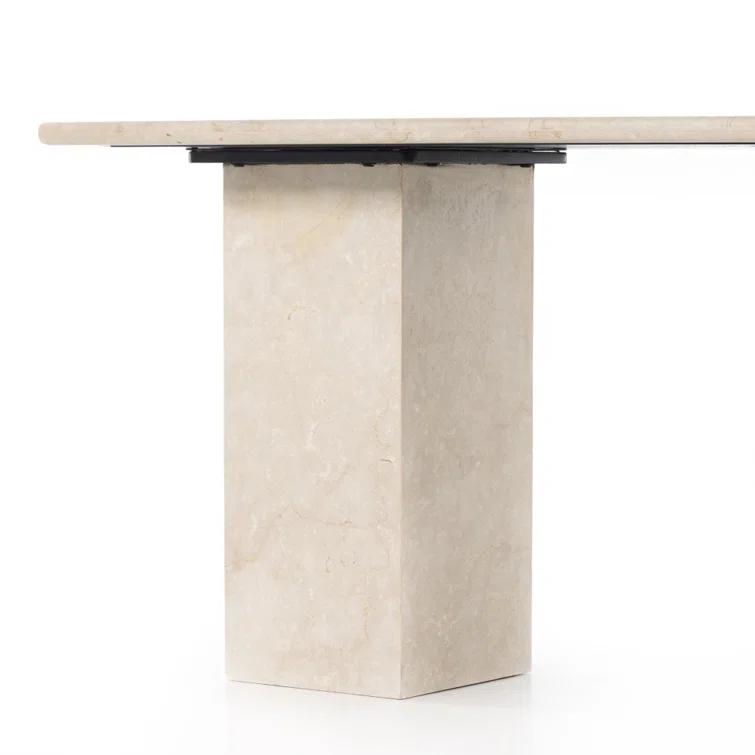 Leonel Desk - Cream Marble