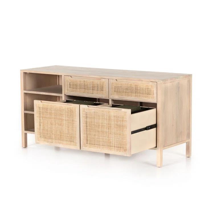 Dolores Cane Storage Cabinet (65")