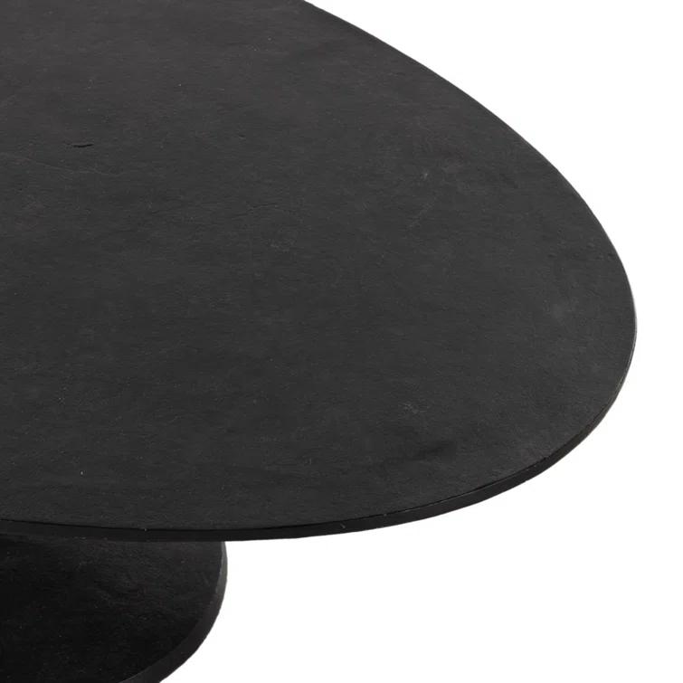 Inga Indoor / Outdoor Oval Coffee Table - Black