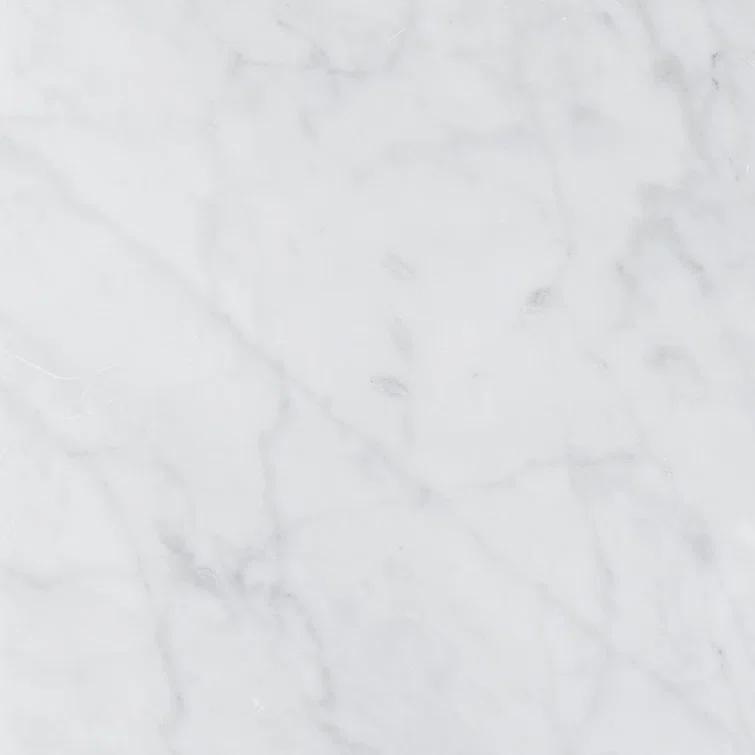 Voss Round Coffee Table - Natural and White Marble
