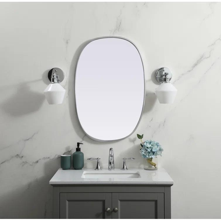 Sabine Metal Curved Oval Wall Mirror