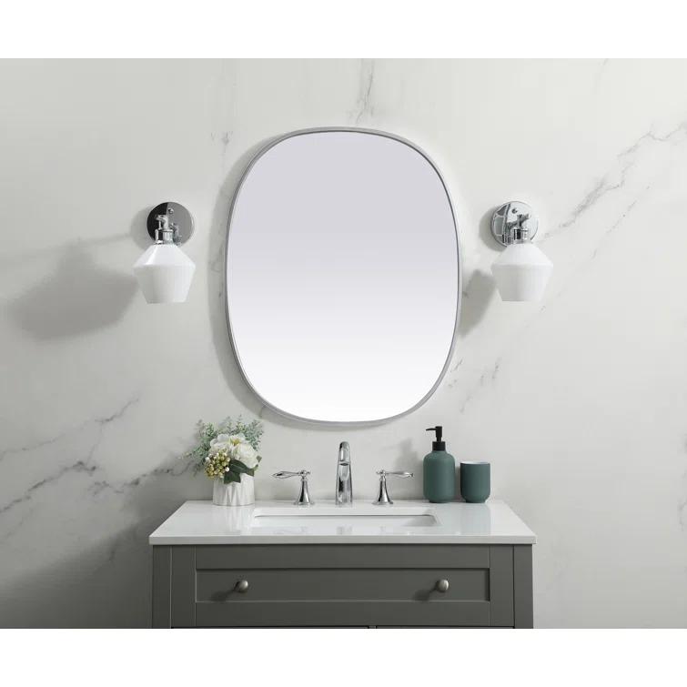 Sabine Metal Curved Oval Wall Mirror