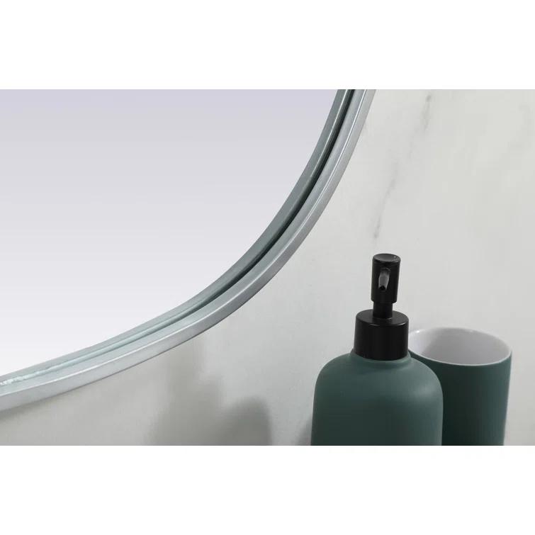 Sabine Metal Curved Oval Wall Mirror