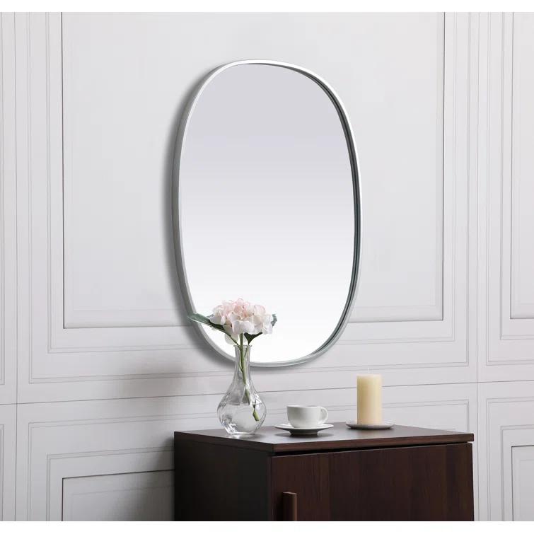 Sabine Metal Curved Oval Wall Mirror