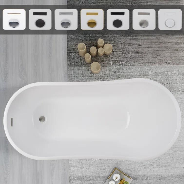 Amara Acrylic Freestanding Soaking Bathtub