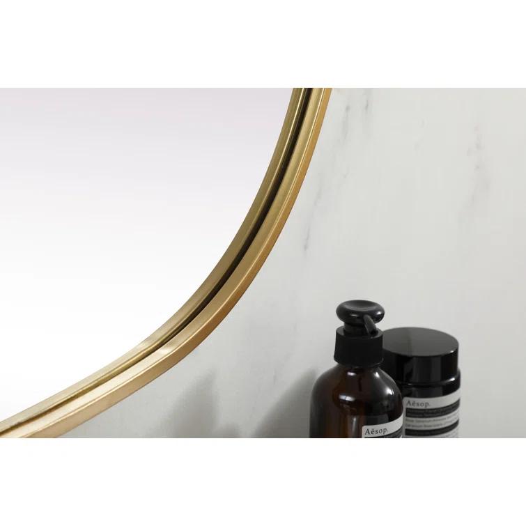Sabine Metal Curved Oval Wall Mirror