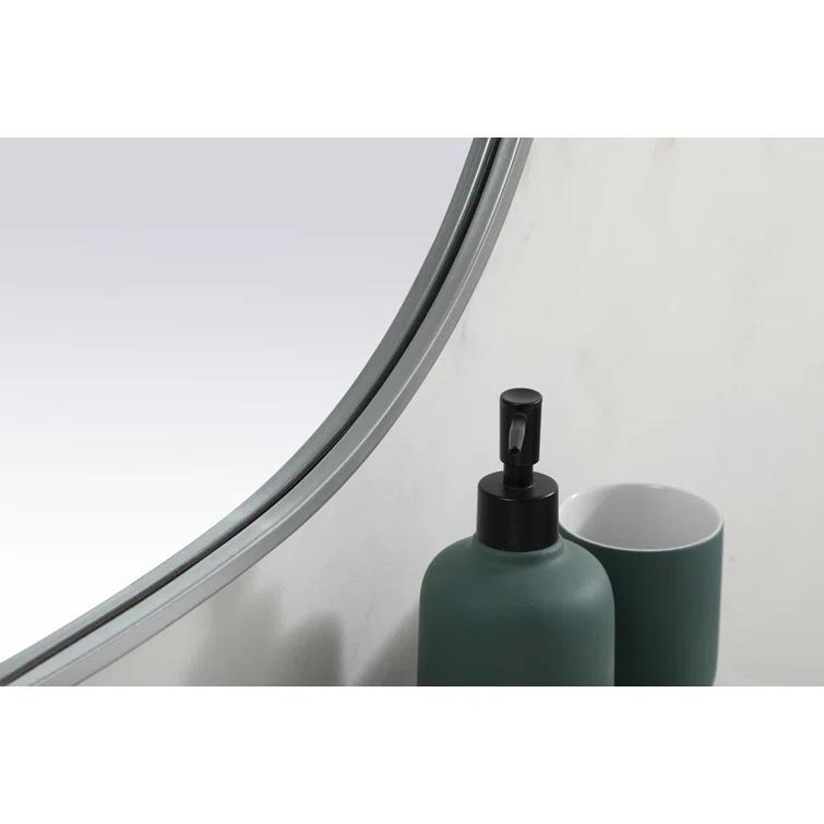 Sabine Metal Curved Oval Wall Mirror