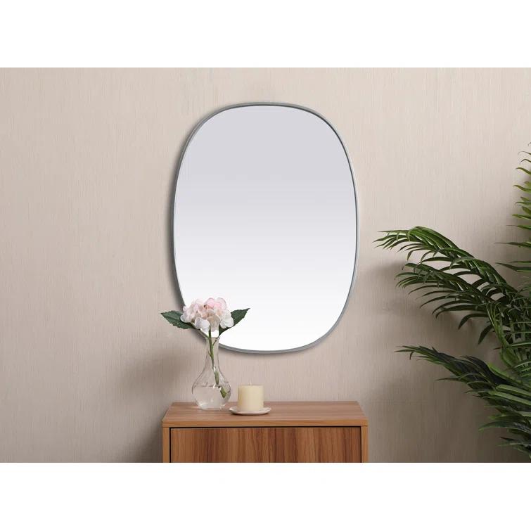 Sabine Metal Curved Oval Wall Mirror