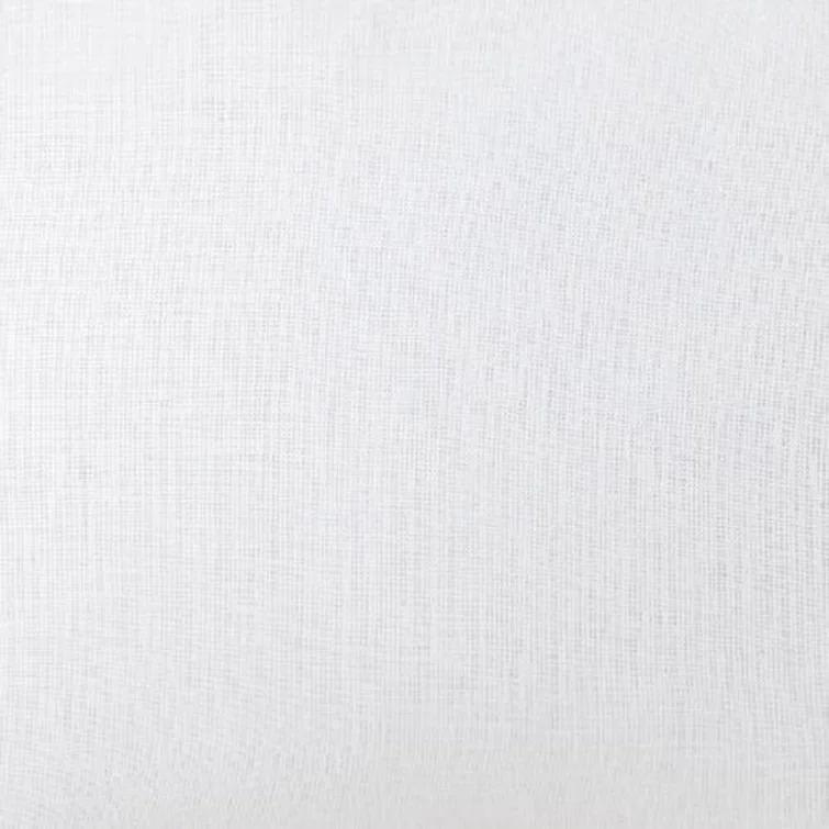White Cotton Percale Euro Sham with Satin Embroidery