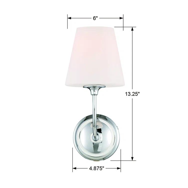 Crystorama Lighting Sylvan 1 - Light Sconce in  Polished Chrome