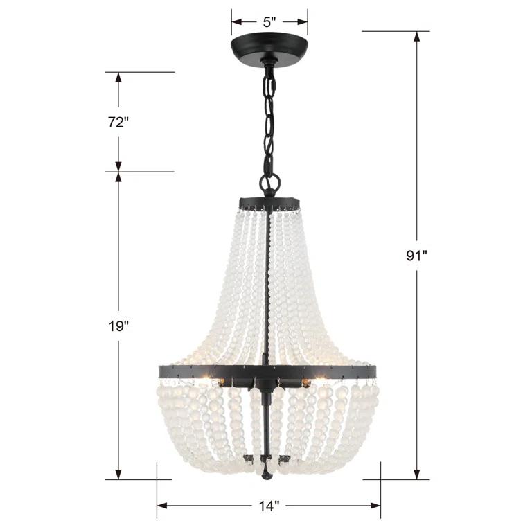 Conway 3 Light Dimmable Empire Chandelier