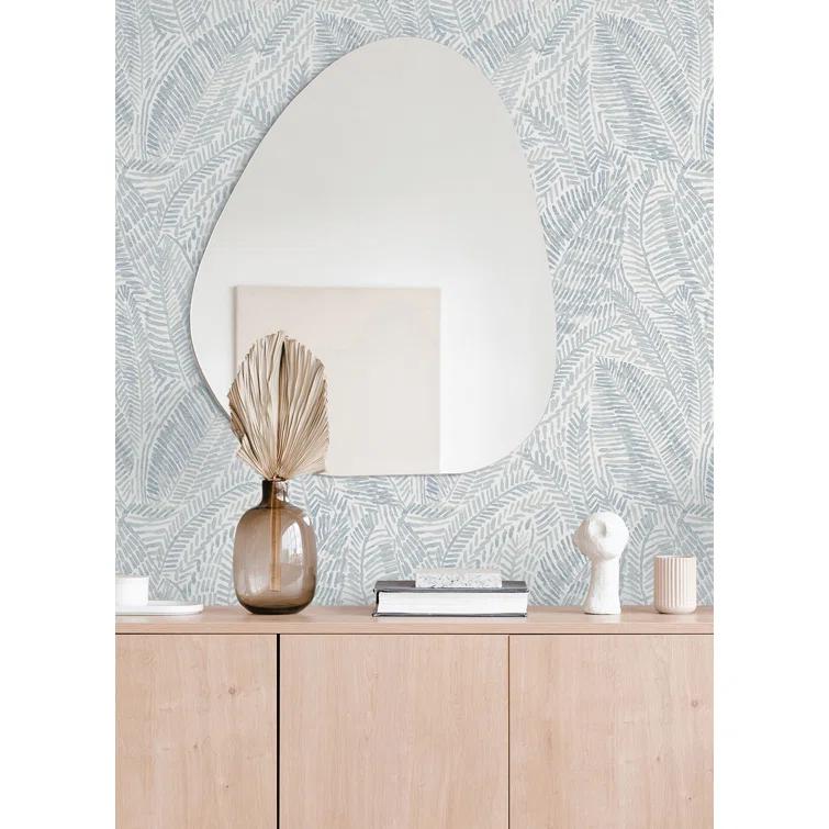 Fildia Light Blue Botanical Non-Pasted Wallpaper Roll