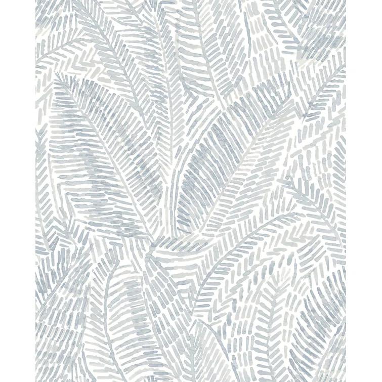 Fildia Light Blue Botanical Non-Pasted Wallpaper Roll