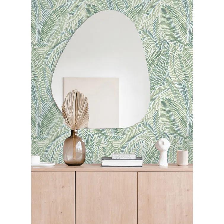 Fildia Green and Blue Botanical Non-Woven Wallpaper Roll