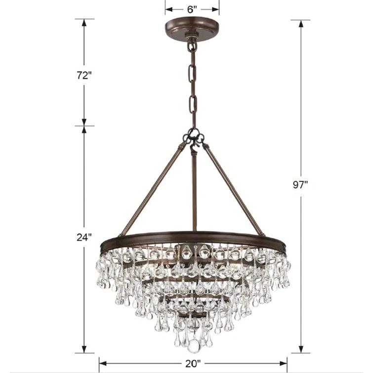 Freddy 6 - Light Dimmable Tiered Chandelier
