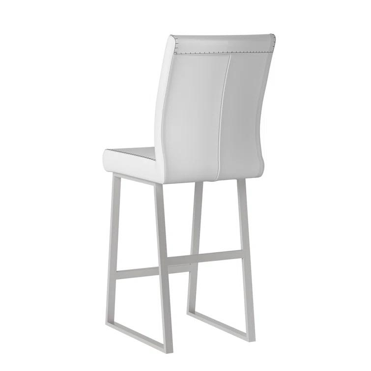 Gwen Upholstered 26.2'' Counter Stool with Metal Frame