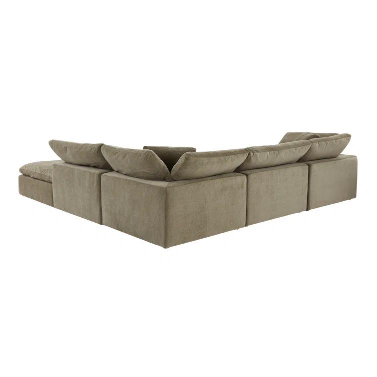 Desert Sage Performance Fabric Modular Sectional with Removable Cushions