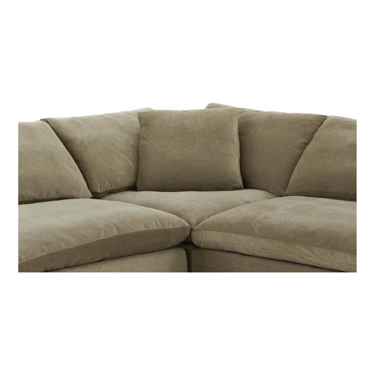 Desert Sage Performance Fabric Modular Sectional with Removable Cushions