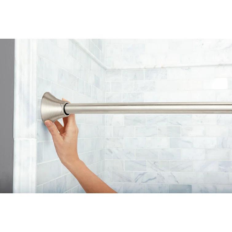 Moen 5-Foot Adjustable Tension Single Curved Shower Curtain Rod